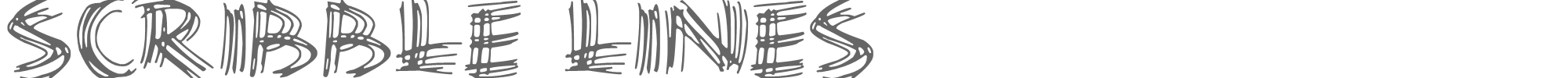 Sample characters Scribble Lines Font